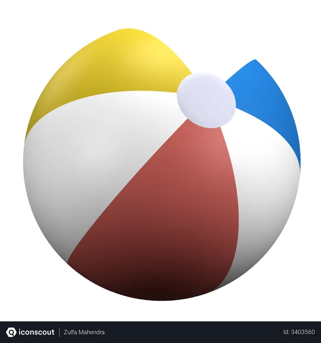 Free Beach ball  3D Illustration
