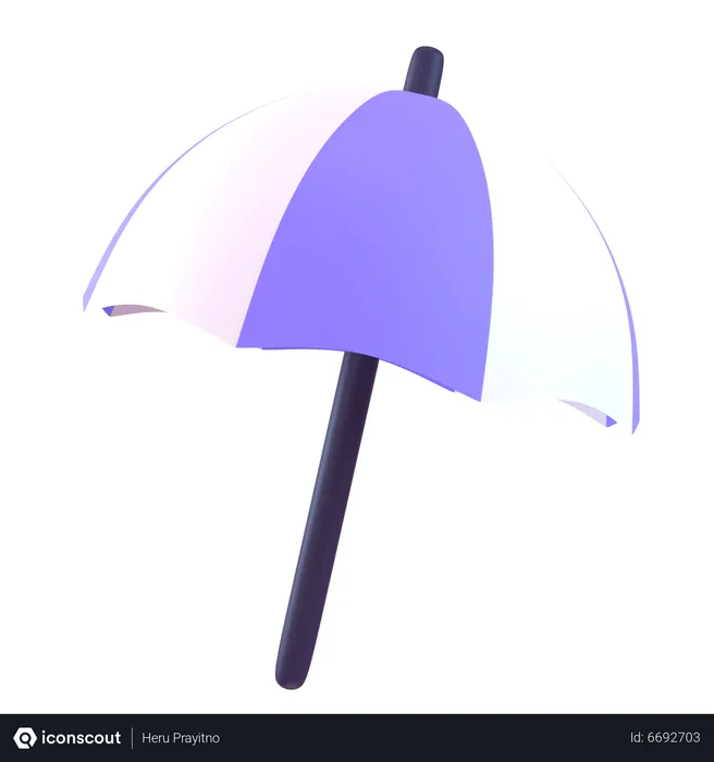 Free Beach Umbrella  3D Icon