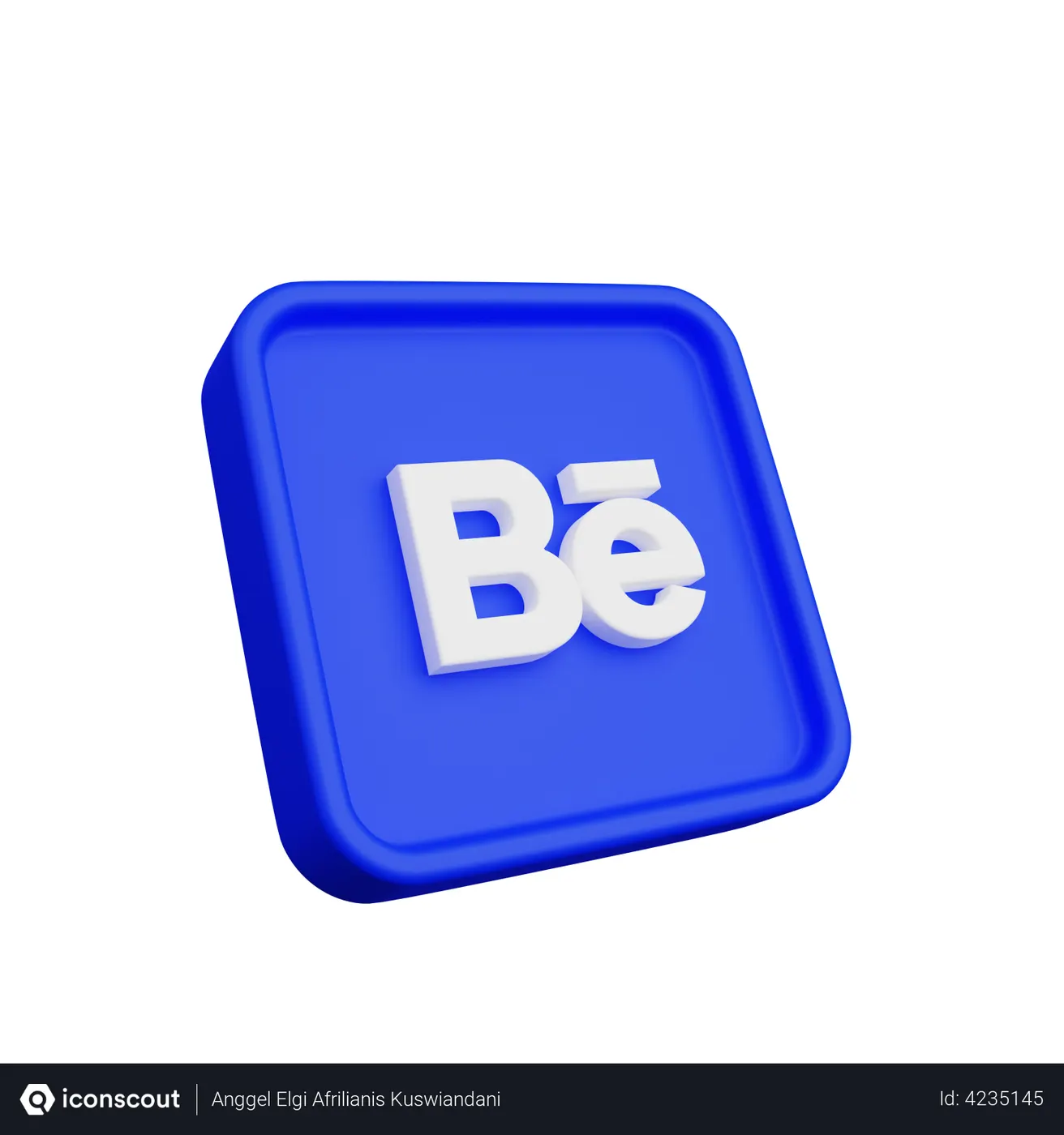 Free Behance Logo 3D Illustration - Logos 3D Illustrations | PNG, BLEND ...