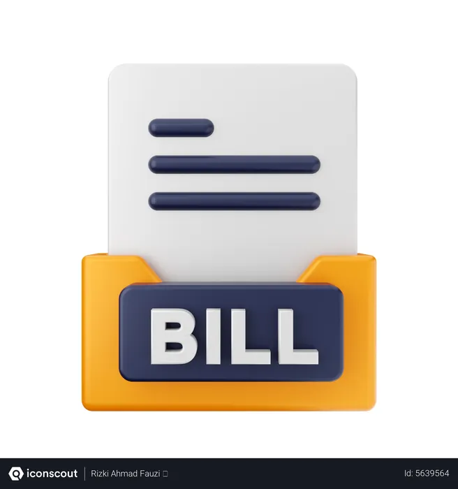 Free Bill Folder  3D Icon