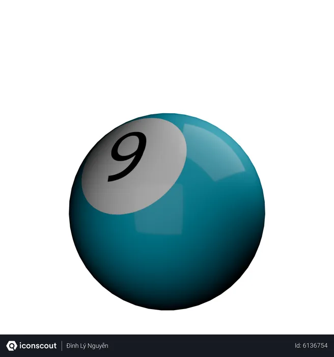 Free Billiard Ball  3D Icon