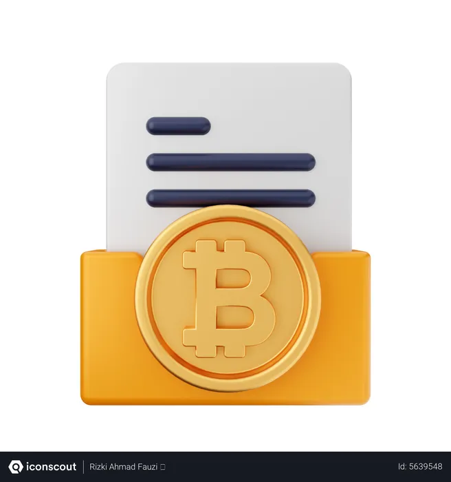 Free Bitcoin Folder  3D Icon