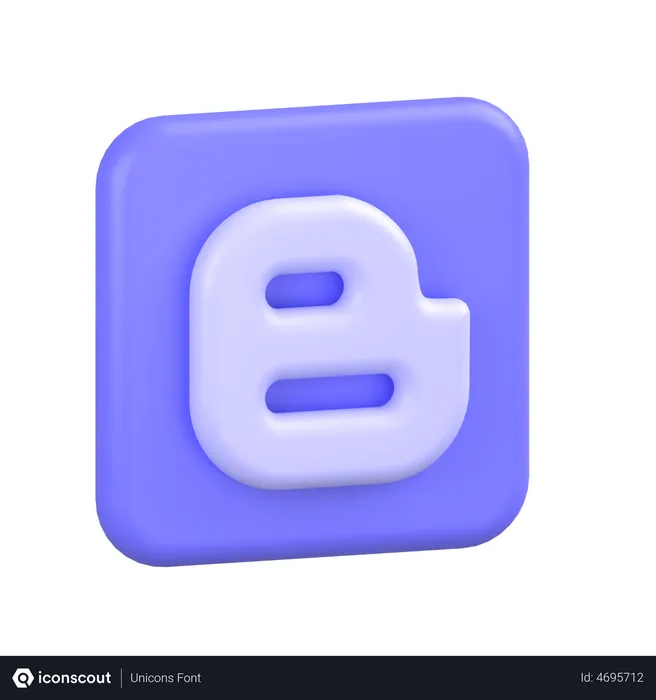 Free Blogger-2 Logo 3D Icon