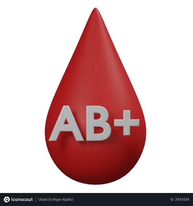 Free Blood AB Positive  3D Illustration