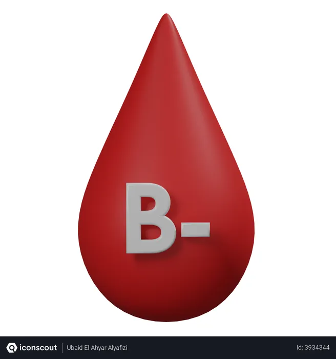 Free Blood B Negative  3D Icon