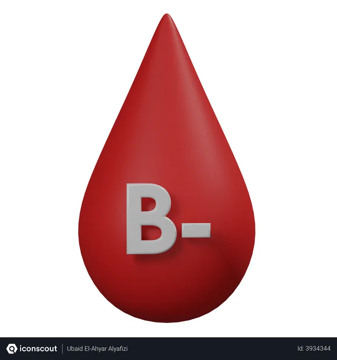 Free Blood B Negative  3D Illustration