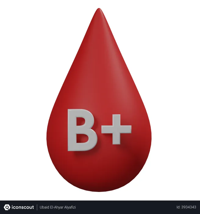 Free Blood B Positive  3D Illustration
