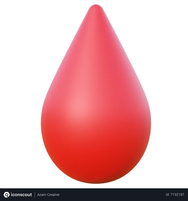 Free Blood Drop  3D Icon