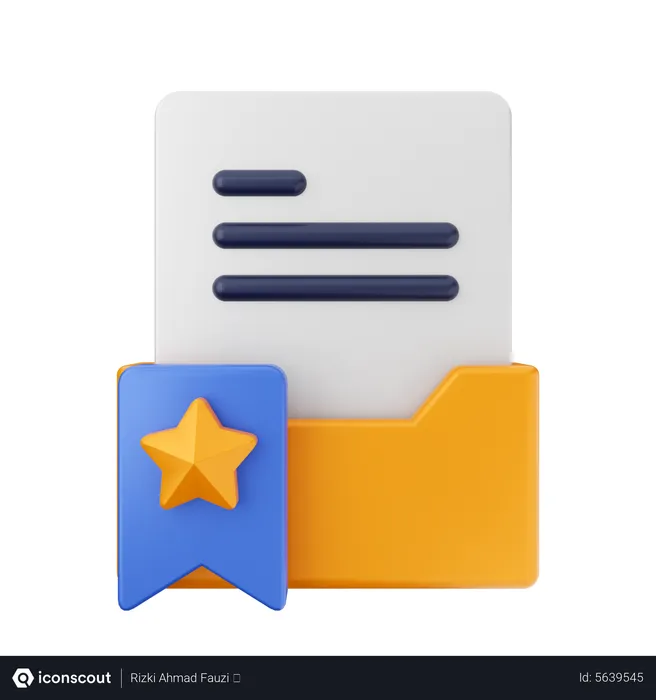 Free Bookmark Folder  3D Icon
