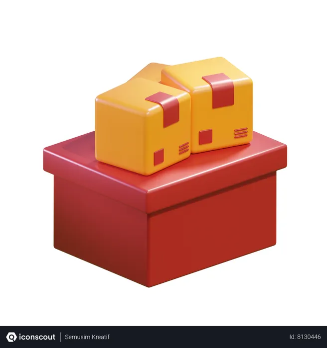 Free Boxes  3D Icon