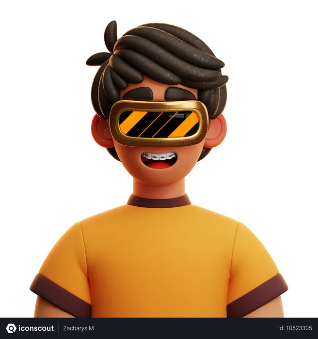 Free BOY WITH VR  3D Icon