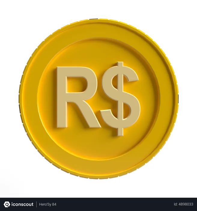 Gold Coin Brazil Real icon PNG and SVG Vector Free Download