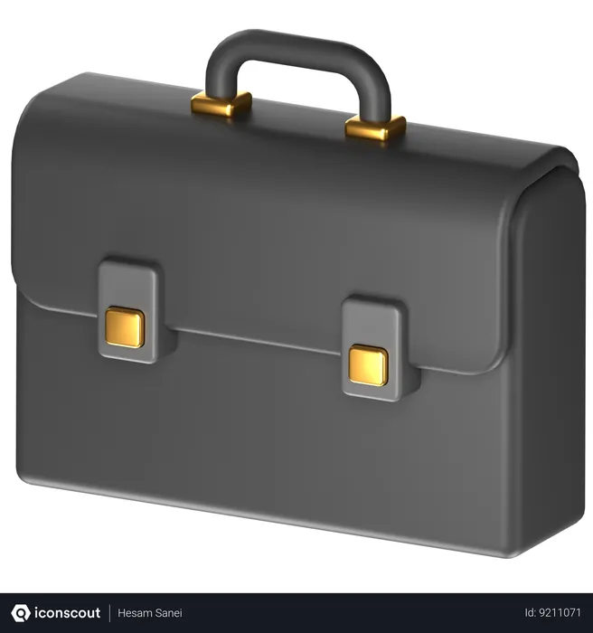 Free Briefcase  3D Icon