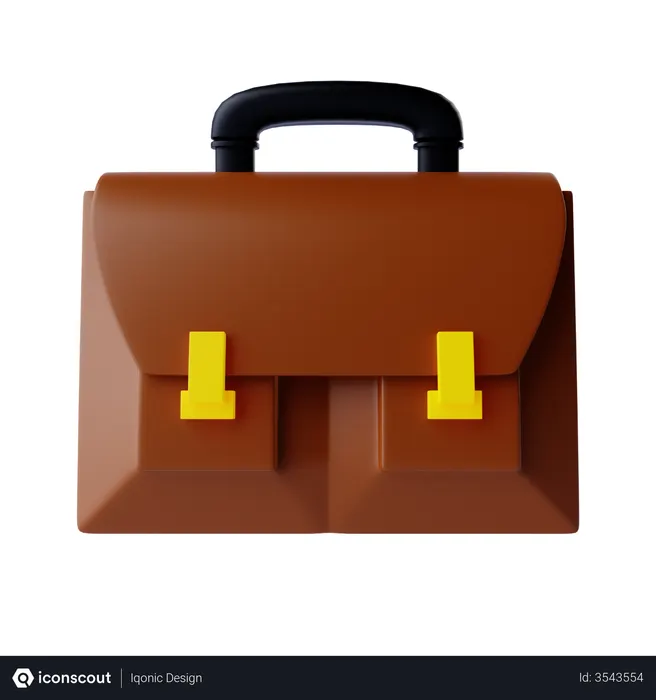 Free Briefcase  3D Icon