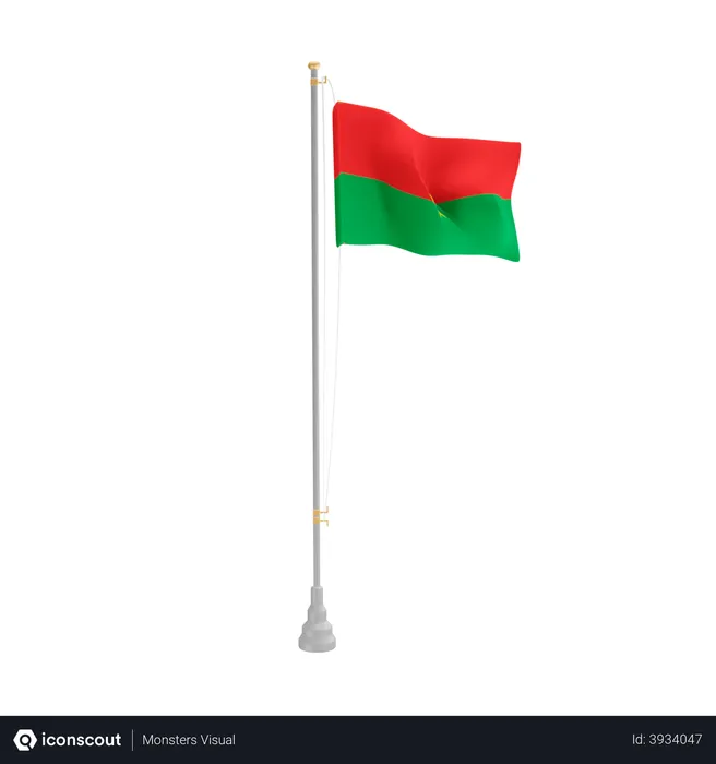 Free Burkina Faso Flag 3D Flag