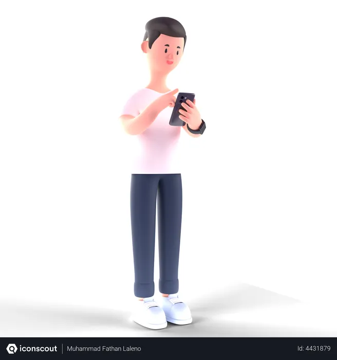 Free Businessman chatting on phone  3D Illustration