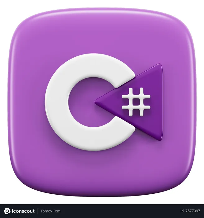 Free C sharp Logo 3D Icon download in PNG, OBJ or Blend format
