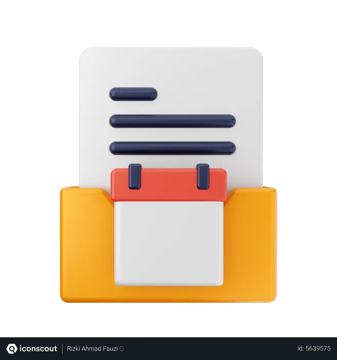 Free Calendar Folder  3D Icon