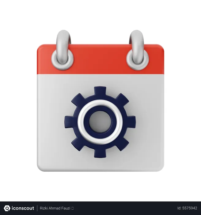 Free Calendar Setting  3D Icon