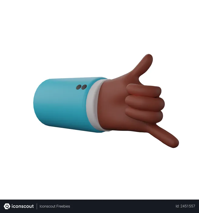 Free Call me hand gesture  3D Illustration