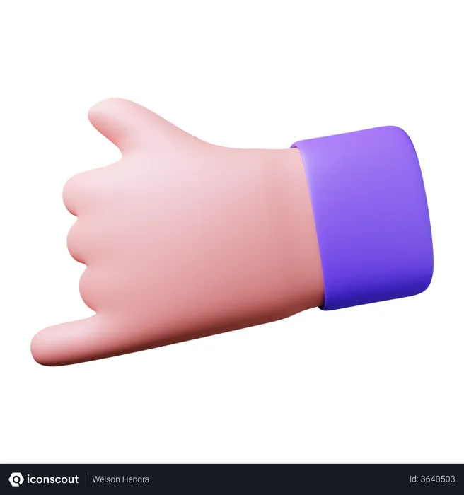 Free Call Me Hand Gesture  3D Illustration