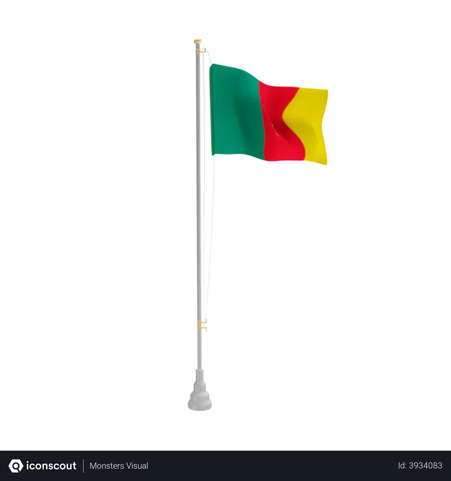 Free Camarões Flag 3D Flag