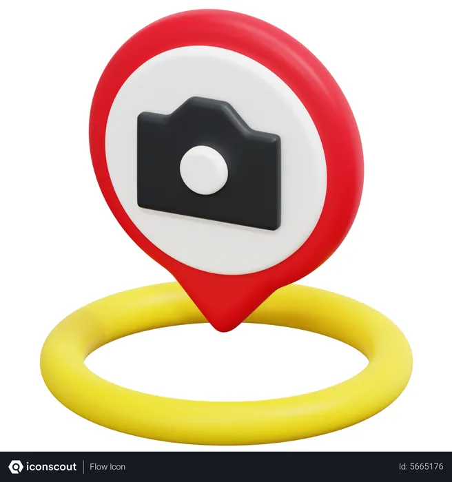 Free Camera Location  3D Icon