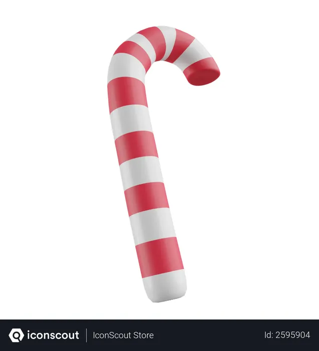 Free Candy cane 3D Icon