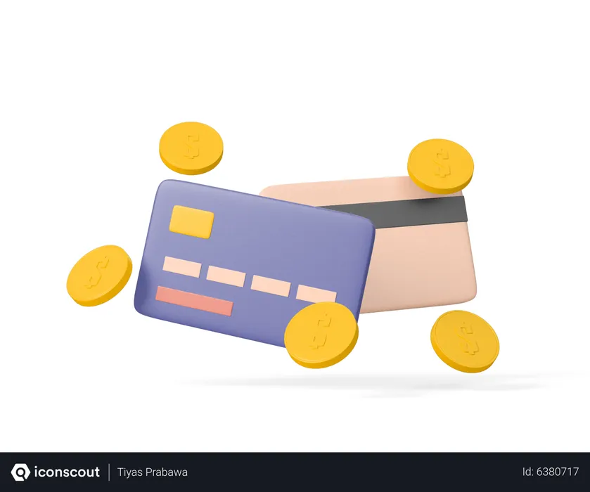 Free Card Payment  3D Icon