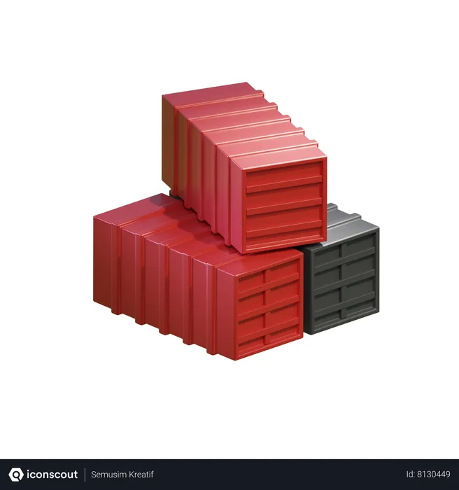 Free Cargo Container  3D Icon