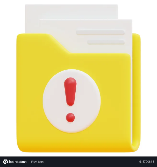 Free Carpeta de alerta  3D Icon