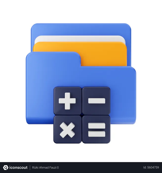 Free Carpeta de calculadora  3D Icon