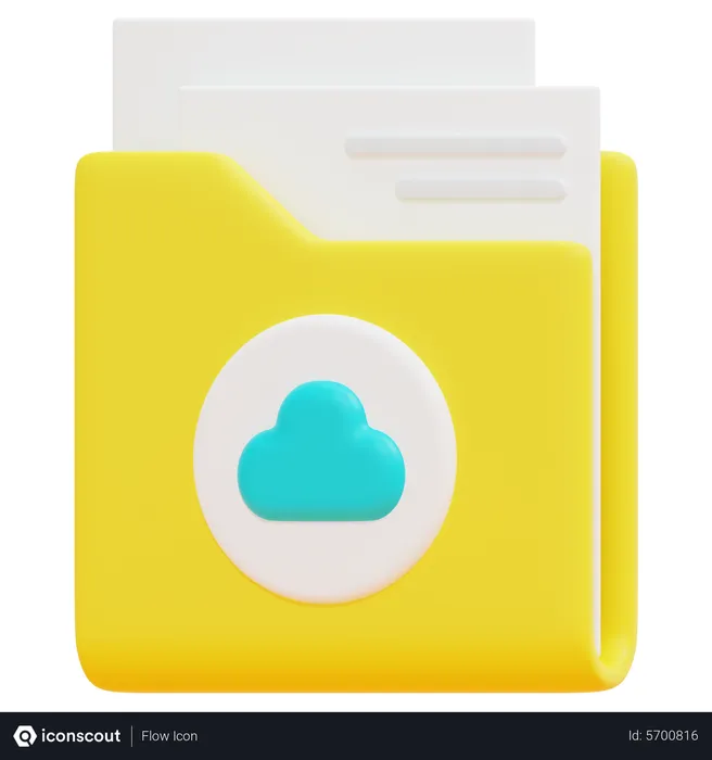 Free Carpeta en la nube  3D Icon