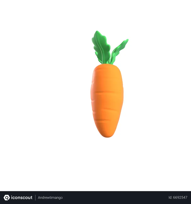 Free Carrot  3D Icon