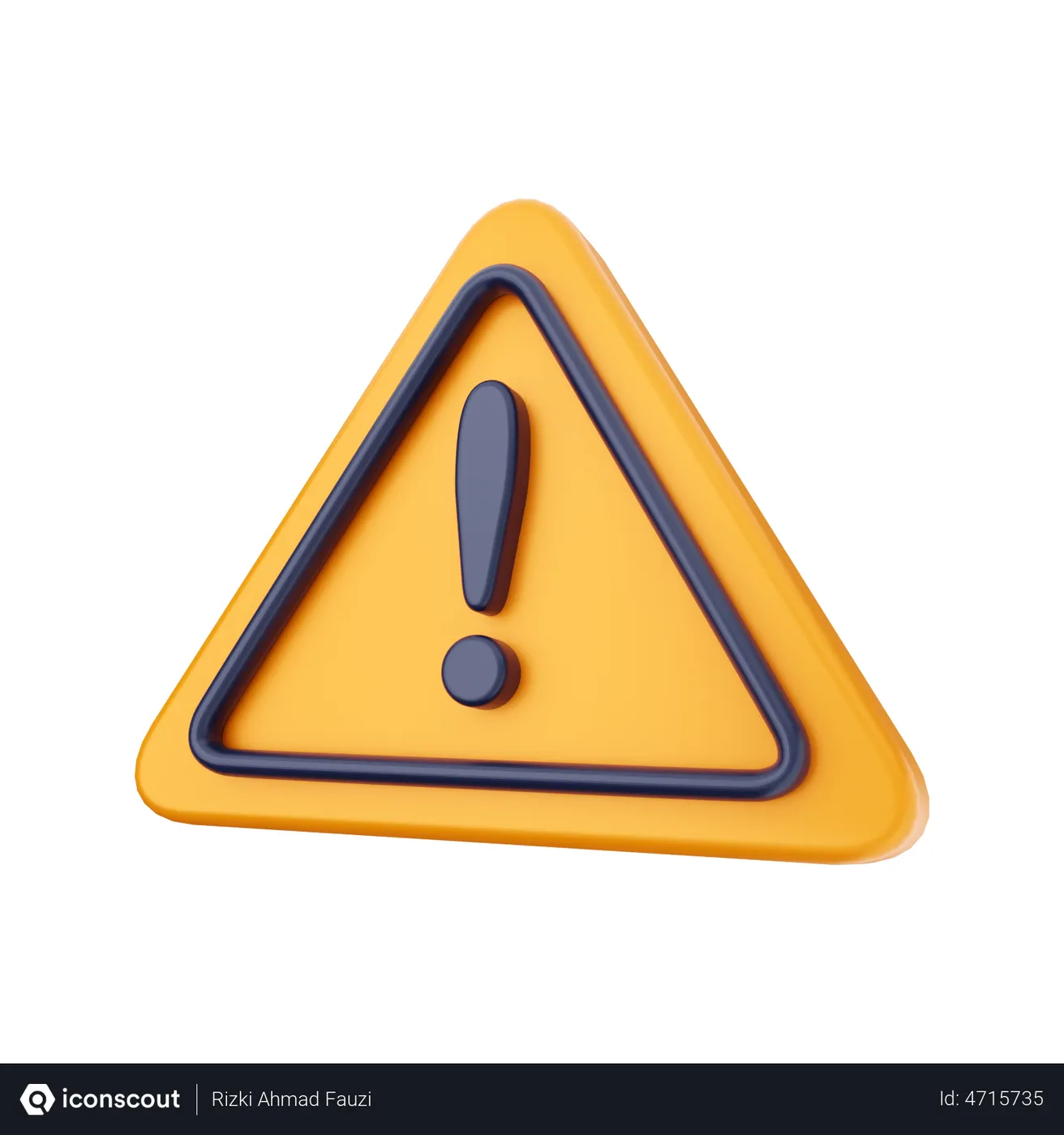 Free Caution Sign 3D Illustration download in PNG, OBJ or Blend format