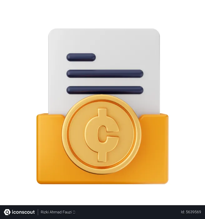 Free Cent Folder  3D Icon