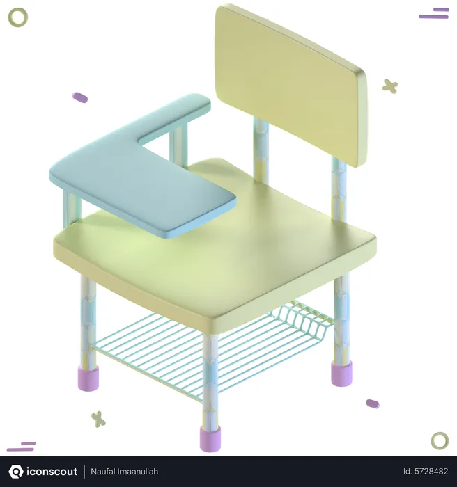 Free Chaise d'étudiant  3D Icon