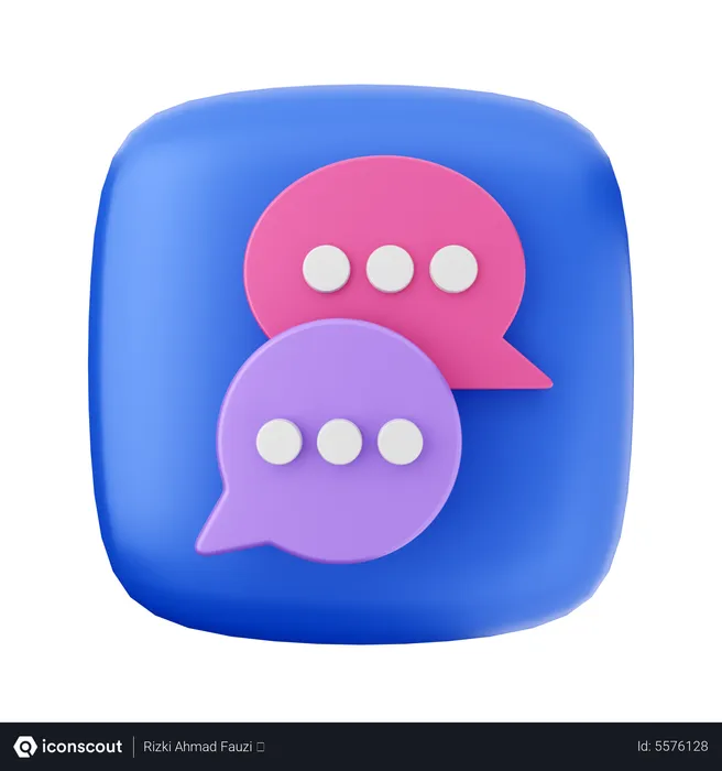 Free Chat  3D Icon