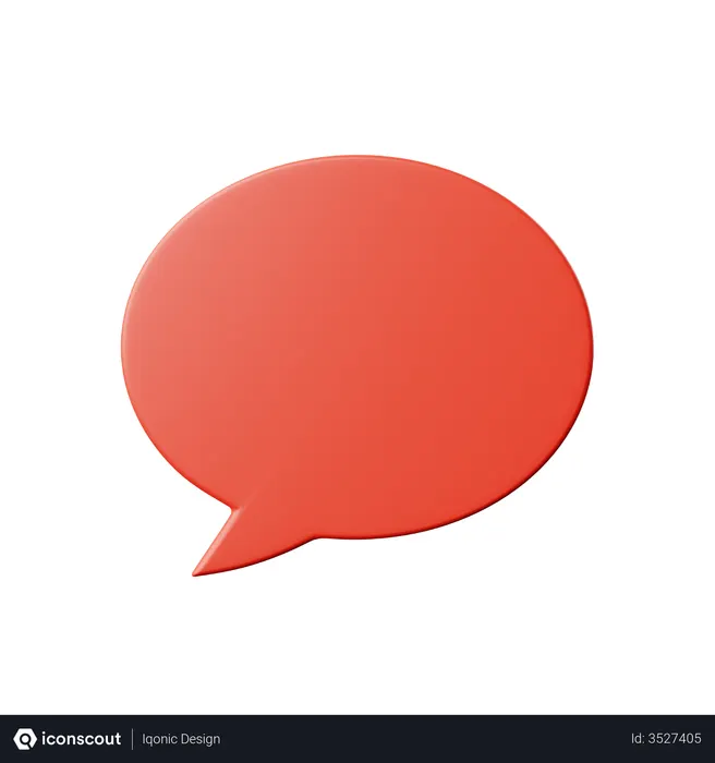 Free Chat Bubble  3D Icon