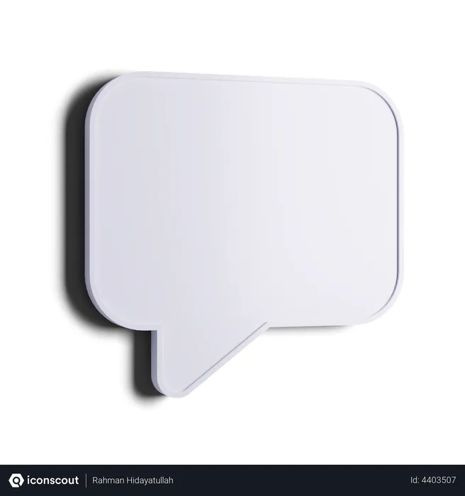 Free Chat Bubble 3D Illustration download in PNG, OBJ or Blend format