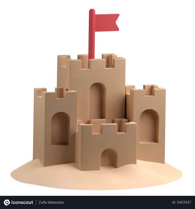 Free Château de sable  3D Illustration