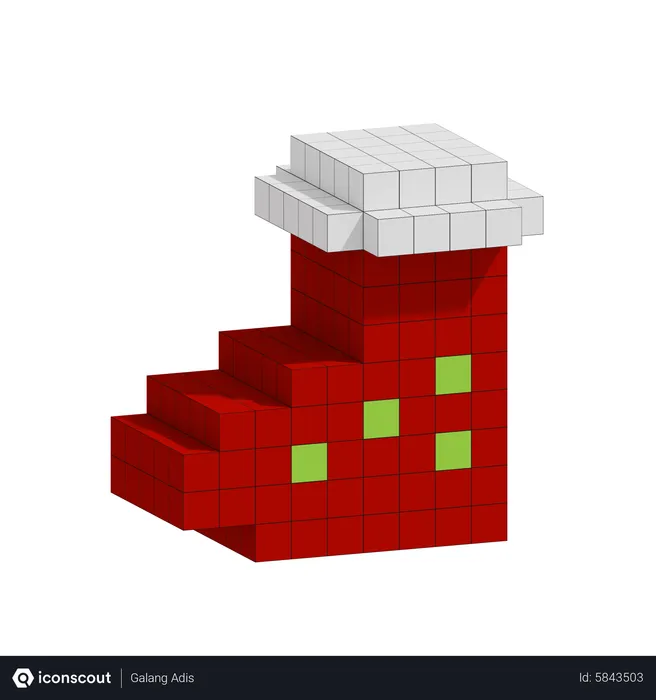 Free Chaussette de Noël  3D Icon