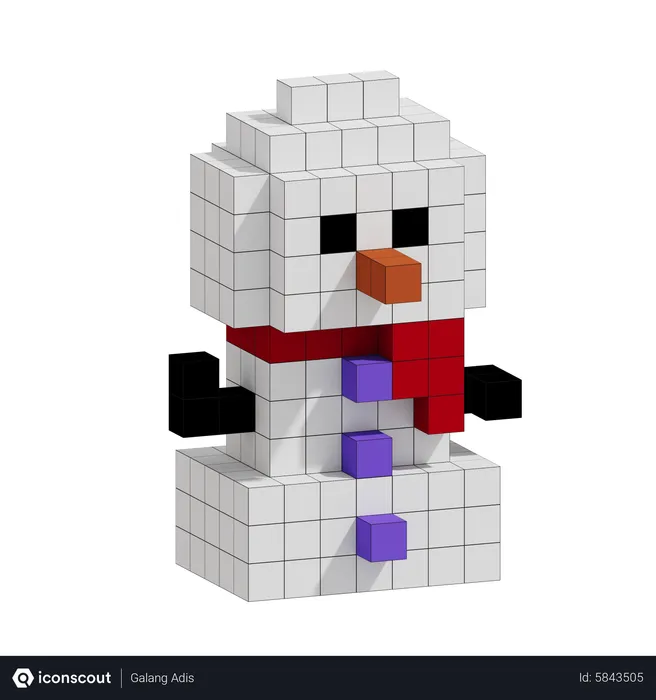 Free Christmas Snowman  3D Icon