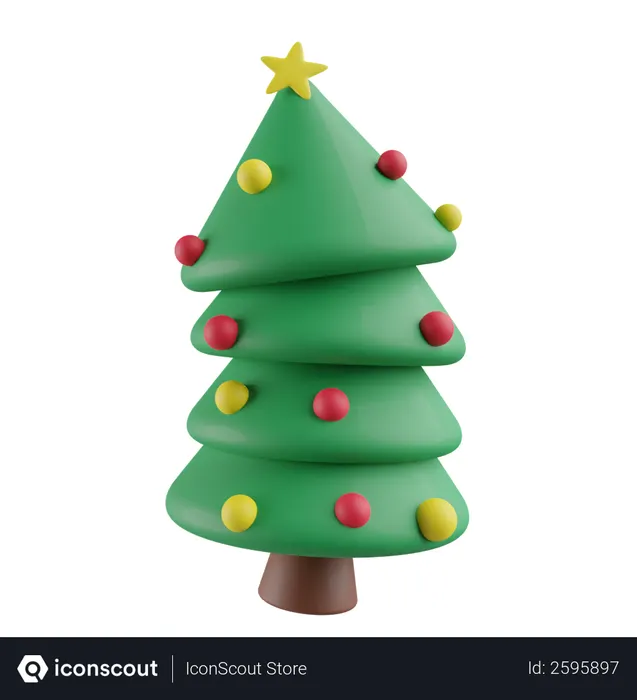 Free Christmas tree  3D Icon