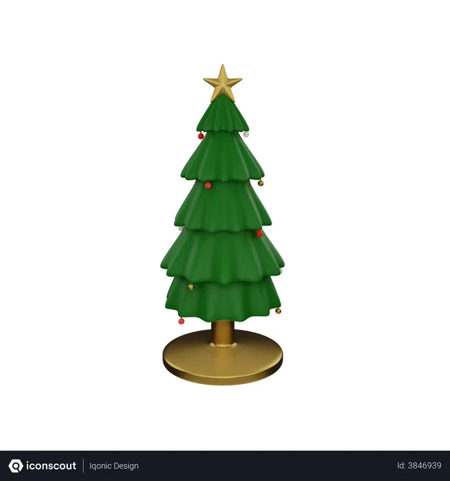 Free Christmas Tree  3D Icon