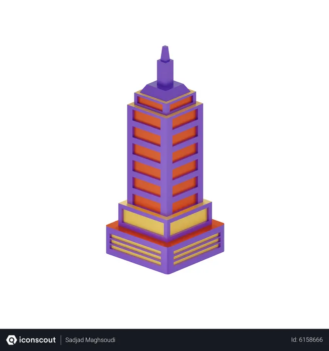 Free City Tower  3D Icon