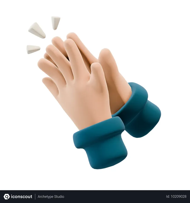 Free Clapping Hand Gesture  3D Icon