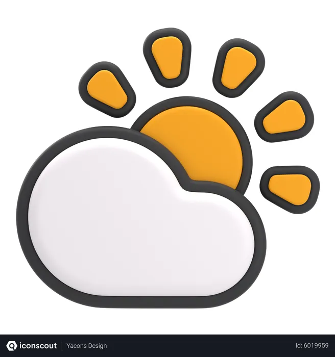 Free Cloudy Day  3D Icon