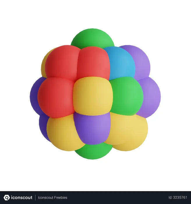 Free Cluster Balloon  3D Illustration