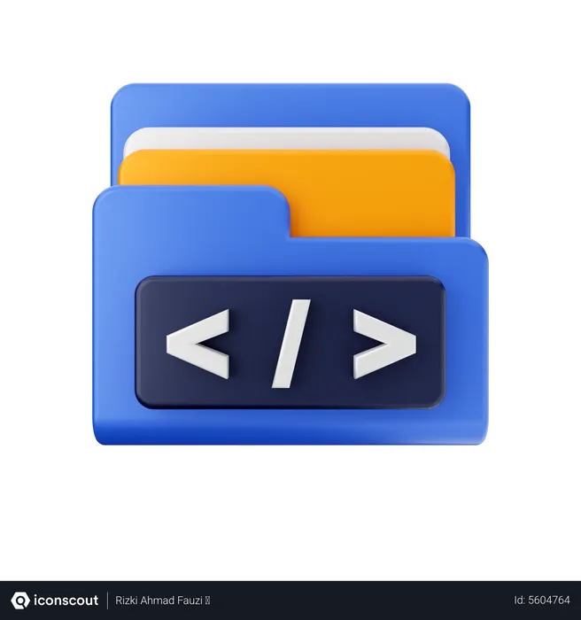 Free Coding Folder  3D Icon